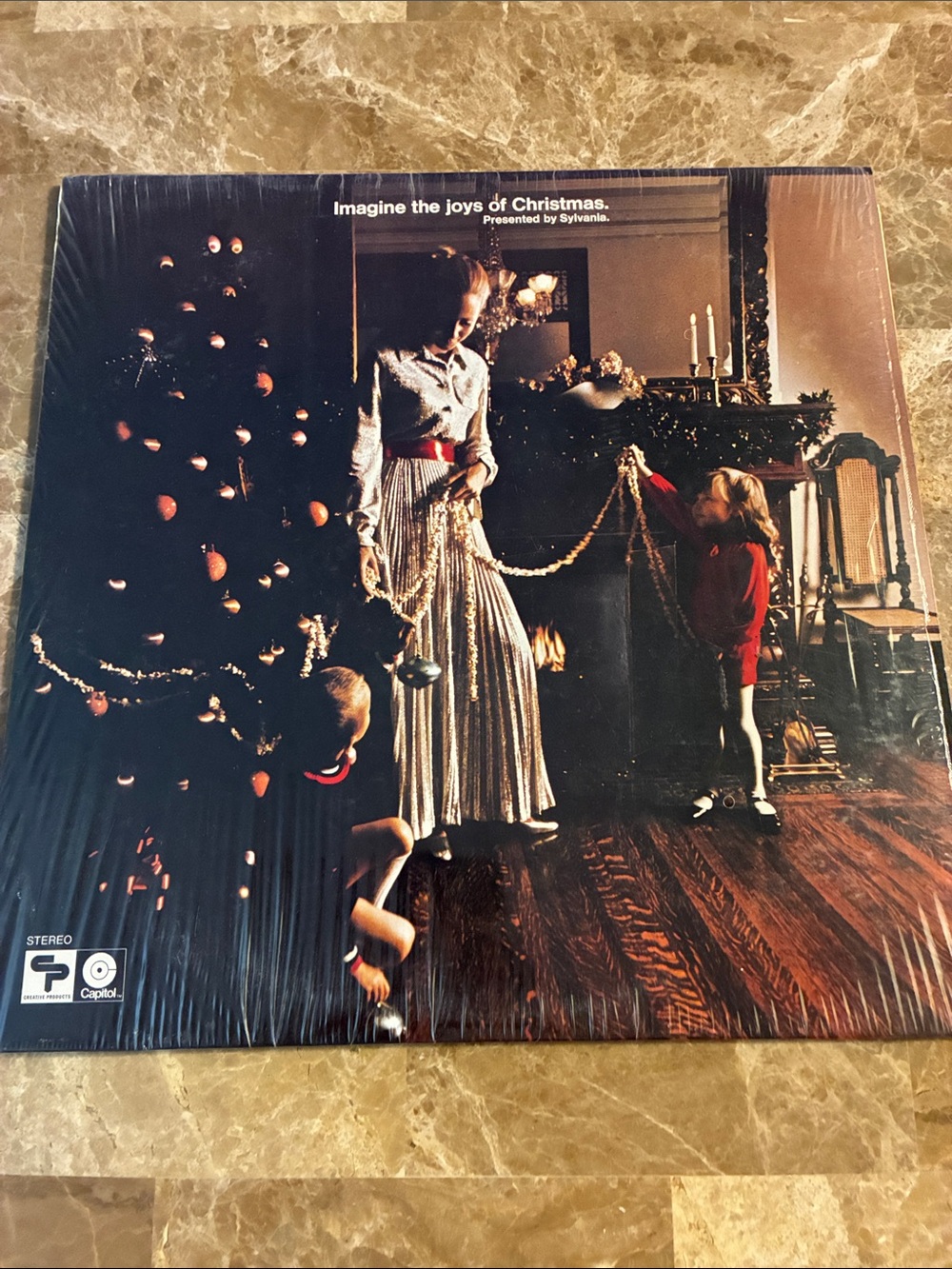 Vintage Imagine the Joys of Christmas present s by Sylvania Vinyl Album stereo